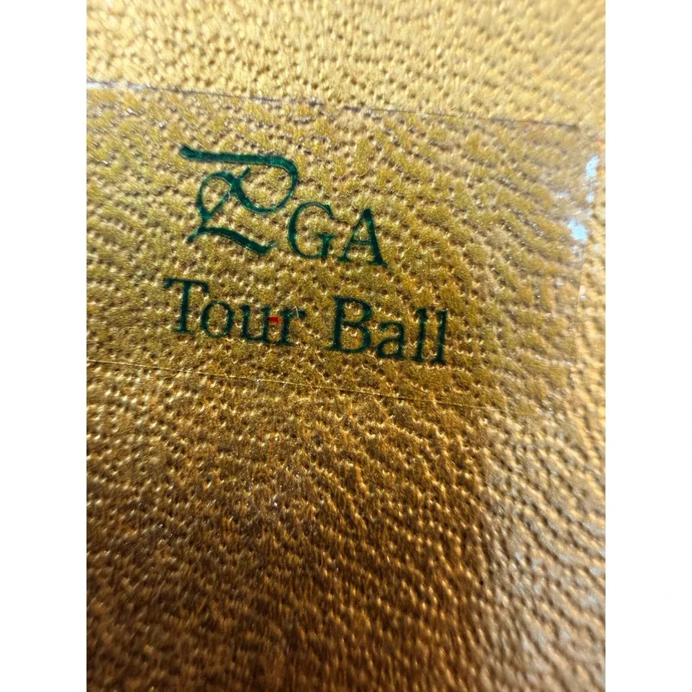 Waterford Holiday Heirlooms PGA Tour Ball Glass Ornament Red Gold Limited Series